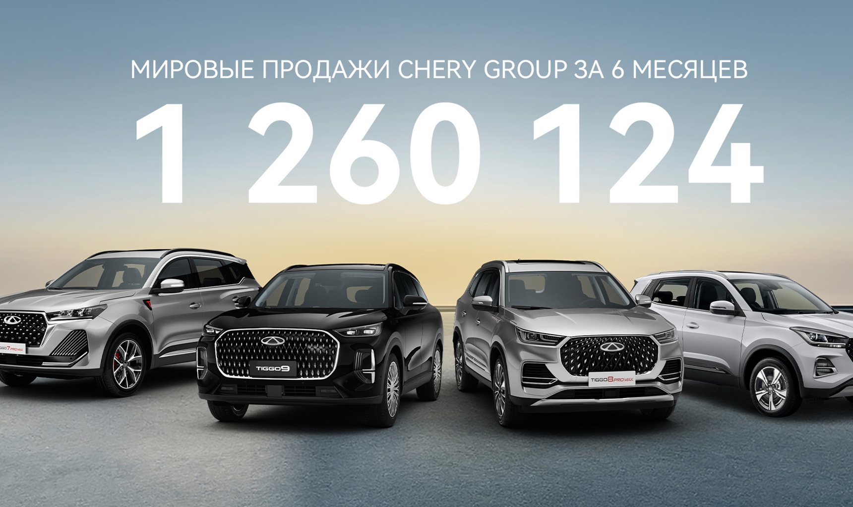 Компания CHERY реализовала 1,26 миллиона автомобилей в первом полугодии 2025 года